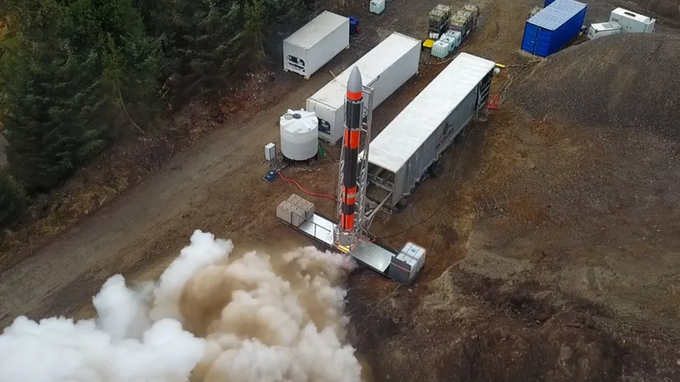 A Skyrora rocket being tested. Pic: Skyrora