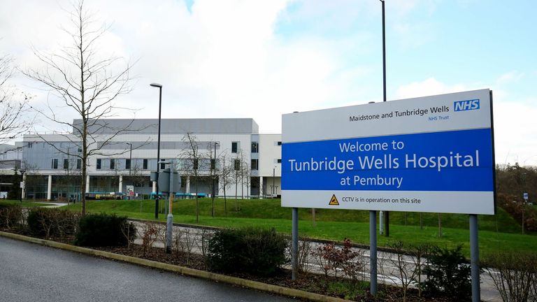 File Image
Tunbridge Wells Hospital in Pembury, Kent, as a coroner blasted a hospital over its failure to send grandmother Sandra Wood for a potentially life-saving CT scan amid its "highly unsatisfactory" weekend arrangements.