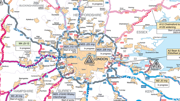 The Strategic Road Network is managed by Highways England. Pic: National Highways