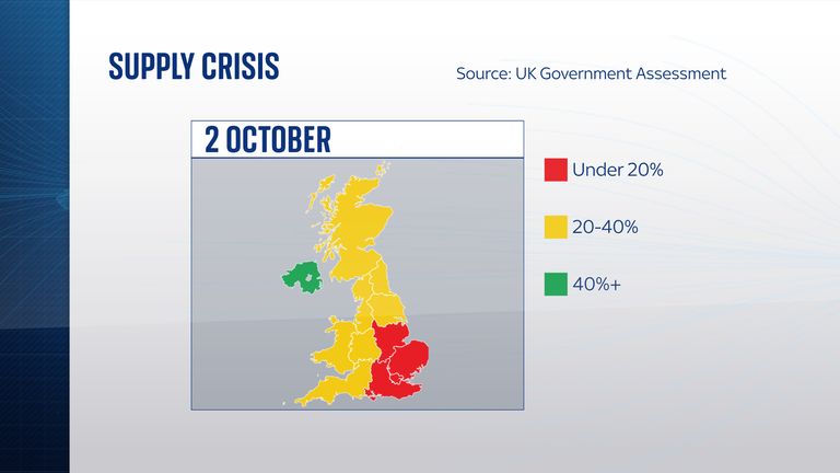 Supply Crisis map, 2 October
