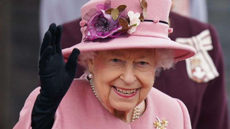 The Queen in Cardiff on 14 October