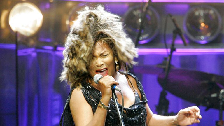 Tina Turner performs at The Sprint Center in Kansas City, Mo., Wednesday, Oct. 1, 2008. This is the first concert of her tour. (AP Photo/Orlin Wagner)
