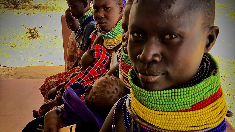 Women and children in Turkana County 