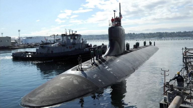 The USS Connecticut is a Seawolf-class fast-attack submarine File pic