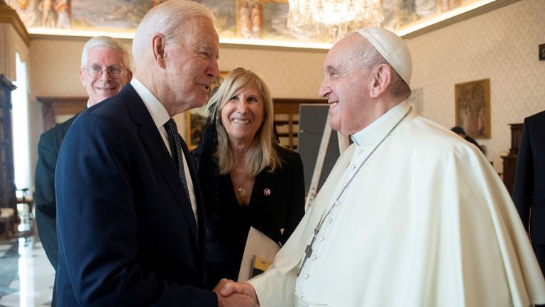 Pope Francis meets U.S. President Joe Biden