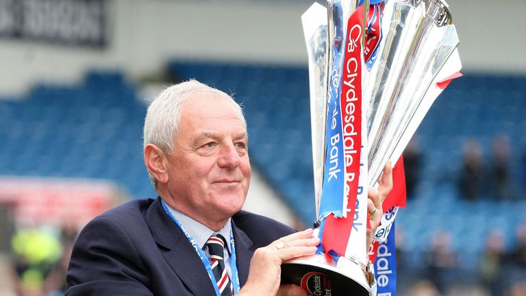 File photo dated 15-05-2011 of Rangers manager Walter Smith with the Scottish Premier League Trophy. Former Scotland, Rangers and Everton manager Walter Smith has died aged 73, Rangers have announced. Issue date: Tuesday October 26, 2021.
