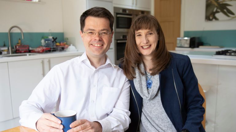 James Brokenshire Mp Pictured At Home With His Wife Cathy In Bexley South East London. He Returned To The Cabinet This Week As Housing And Communities Secretary After Stepping Down As Northern Ireland Secretary In January To Have Treatment For A Lung Lesion. See Jack Doyle Story.

3 May 2018