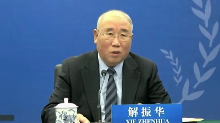 China’s special envoy on climate Xie Zhenhua