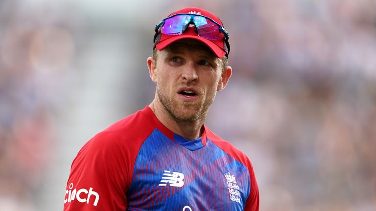 England&#39;s David Willey during a T20 match