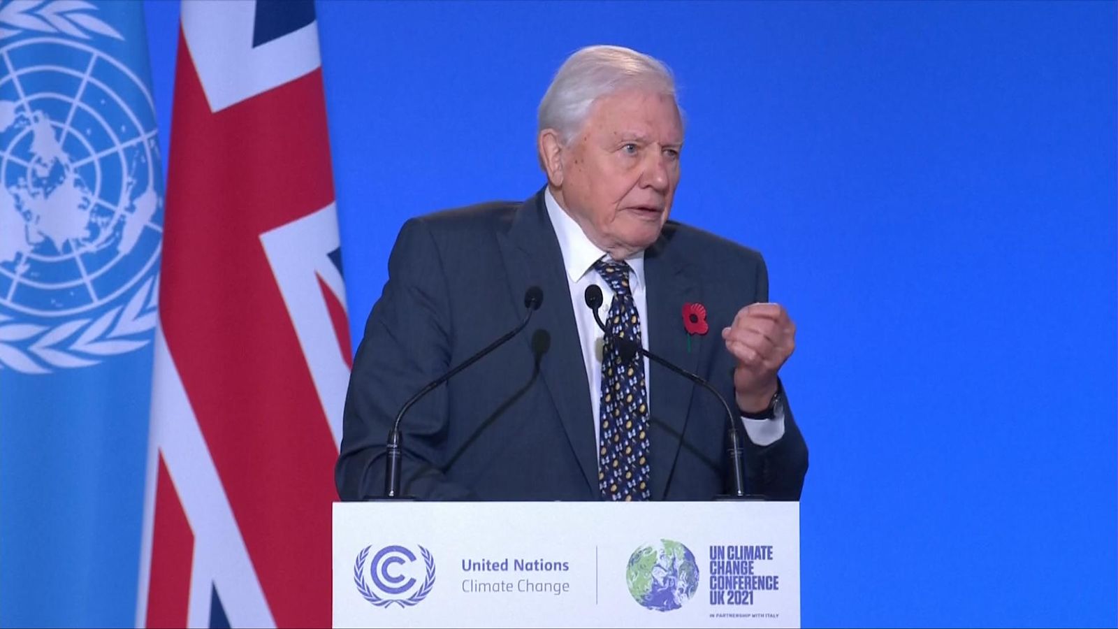 COP26: Sir David Attenborough Addresses Climate Summit - Video | Sky News