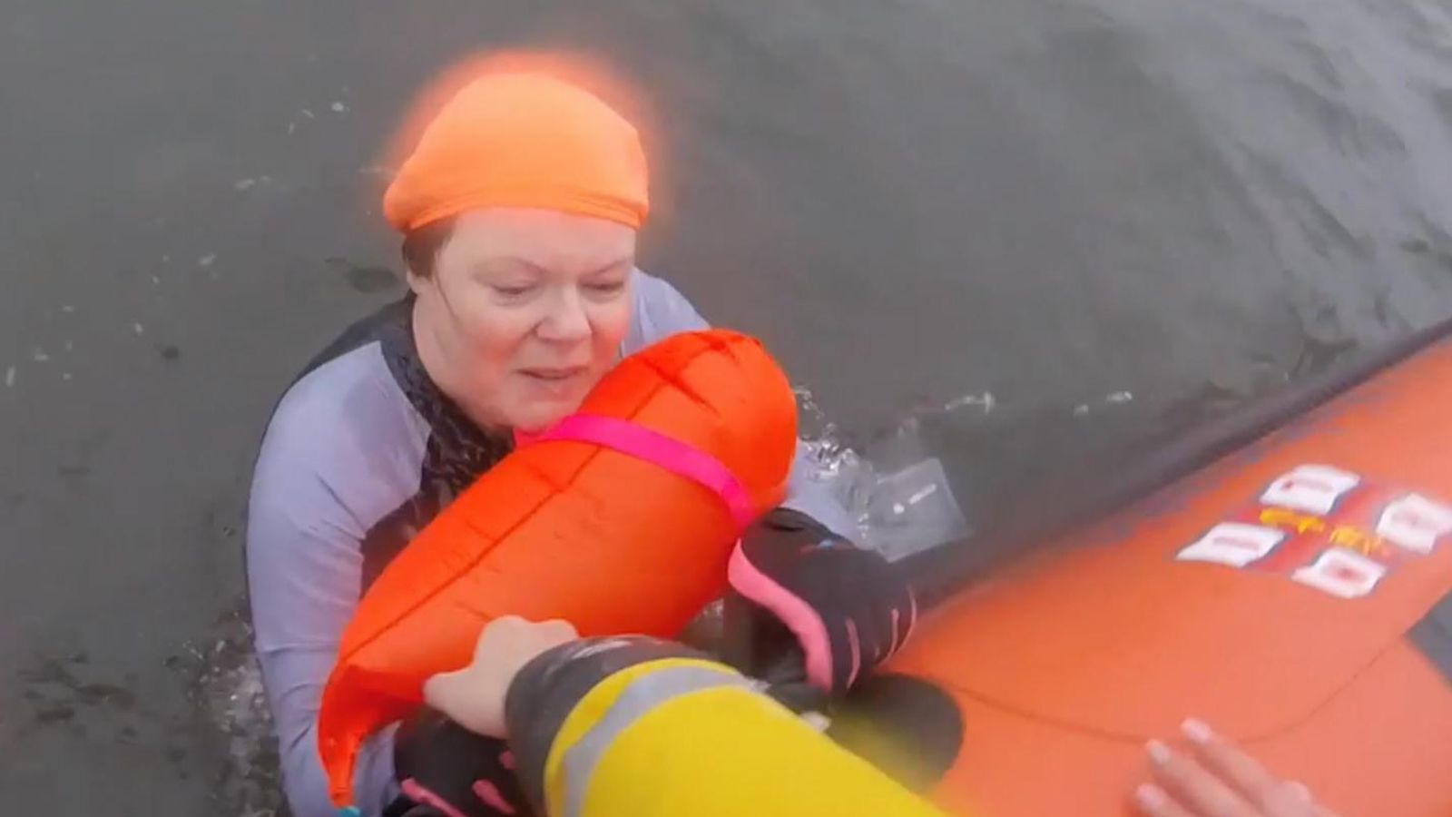 Video: Swimmer rescued off Scottish coast after being swept out to sea ...