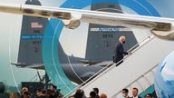 President Biden makes his way to the Glasgow summit 