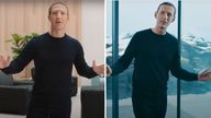 Right: Mark Zuckerberg in a Meta video. Left: The Icelandic tourism authorities parody of the Meta video