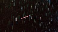 A Leonid meteor streaking across the night sky. (file pic)
