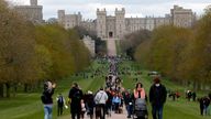 the Long Walk at Windsor Castle is one of the country's finest avenues of trees Pic: AP