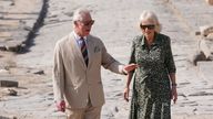 Prince Charles and Camilla have been on a walking tour of Umm Qais in Jordan