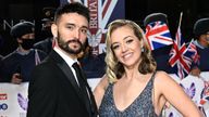 Tom Parker and his wife Kelsey Hardwick at the Pride Of Britain Awards. Pic: David Fisher/Shutterstock
