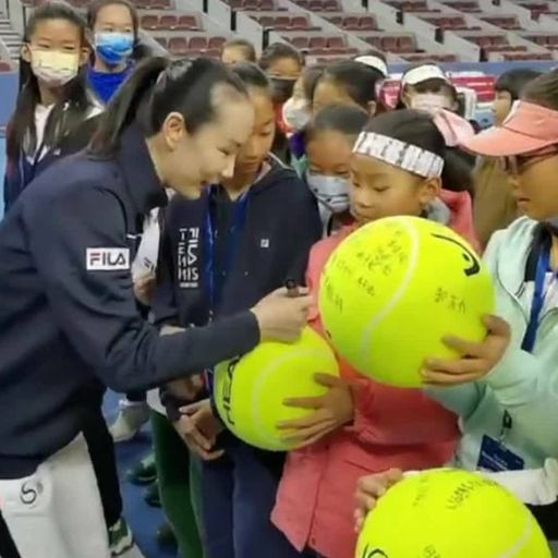 Videos of tennis star welcome - but there's something bizarre about these clips