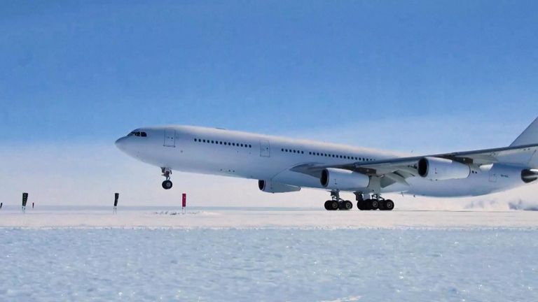 Airbus A340 lands in Antarctica for the first time  