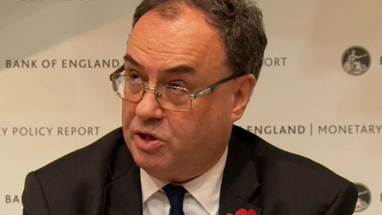 Andrew Bailey explains why interest rates will not be rising at this time
