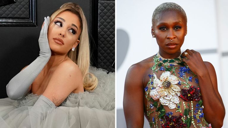 Comp -  Ariana Grande  and Cynthia Erivo will star in the film adaptation of Wicked
PIC:AP/Reuters