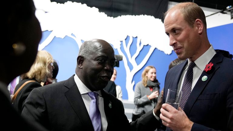 Prime Minister of the Bahamas with Prince William at COP26 