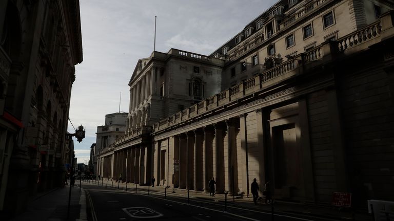 The Bank of England. Pic: AP