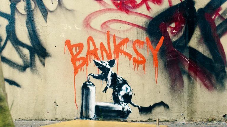 Banksy painted the artwork in his hometown of Bristol. Pic: BBC