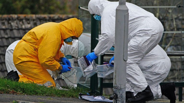 Crime scene investigators on Sheepstor Road in Plymouth, after the body of a woman was in the hunt for missing Plymouth teenager Bobbi-Anne McLeod, who has not been seen since Saturday evening. Picture date: Wednesday November 24, 2021.
