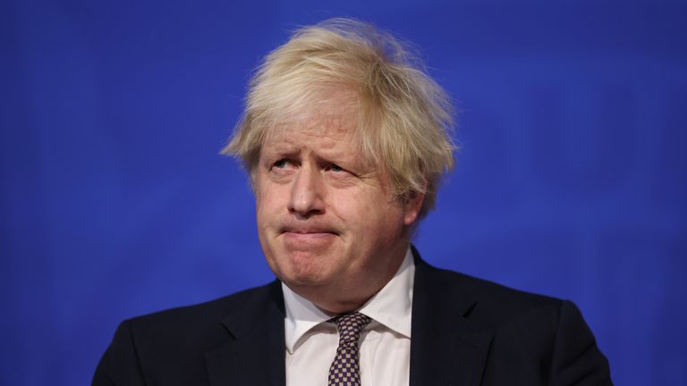 Boris Johnson held a Downing Street conference
