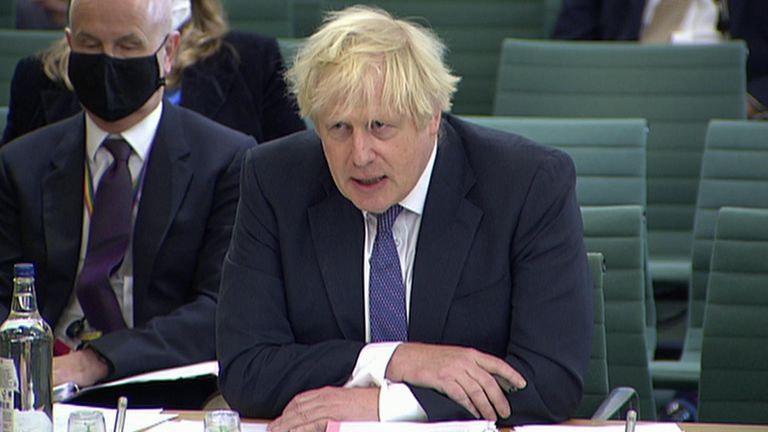 Boris Johnson Grabs from the Liaison Committee on MPS standards 