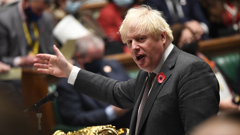 Boris Johnson in the House of Commons Pic: UK Parliament/Jessica Taylor