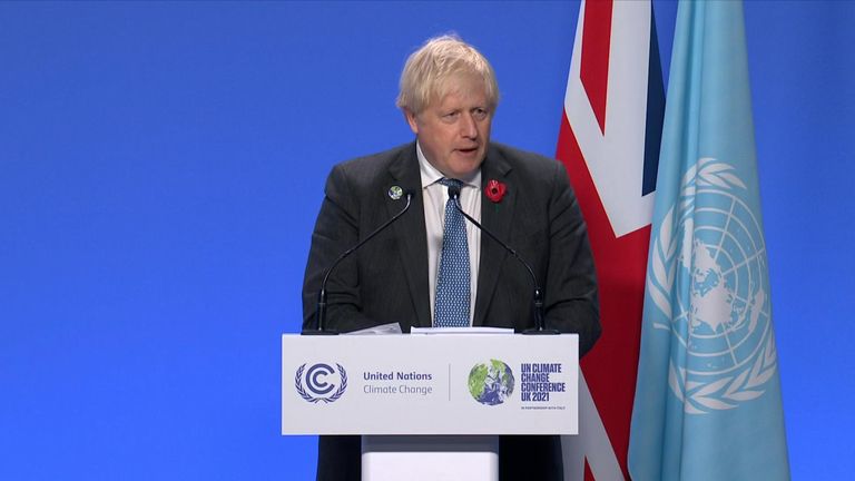 Speaking at the COP26 summit Boris Johnson said MPs should not use their position to lobby on behalf of an outside interest.