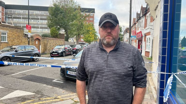 Paul Moore, who lives nearby, helped the elderly woman after the attack
