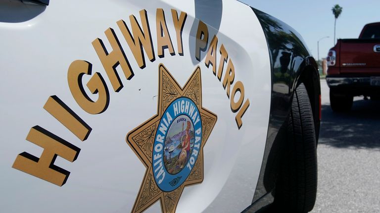 A California Highway Patrol. Pic: AP