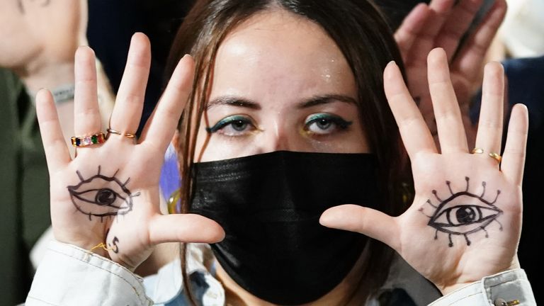 Climate activists demonstrate during the Cop26 summit in Glasgow. Picture date: Wednesday November 10, 2021.