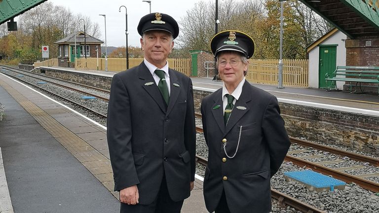 Sue and Tom Baxter shared their delight at trains resuming along the Dartmoor line again 