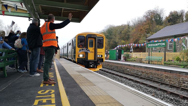 The line is the first to be reopened under the Government&#39;s plans to reverse some of the "Beeching cuts"