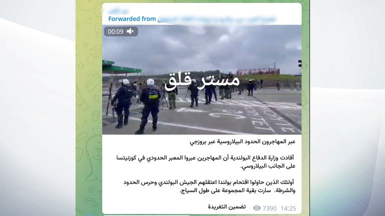 Confusion spread as news from the border was received. A video of migrants being stopped by Polish authorities was shared with the caption "how do we know this is true?"