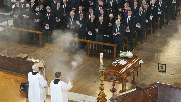 A view of the requiem mass for Sir David Amess MP at Westminster Cathedral, central London. Picture date: Tuesday November 23, 2021.

