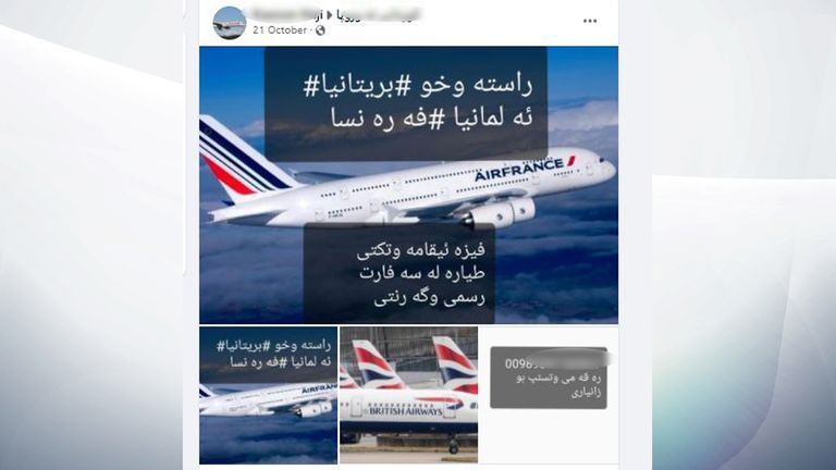 En plus des points de repère, des photos d'avions porte-drapeaux tels que British Airways et Air France font partie des publicités