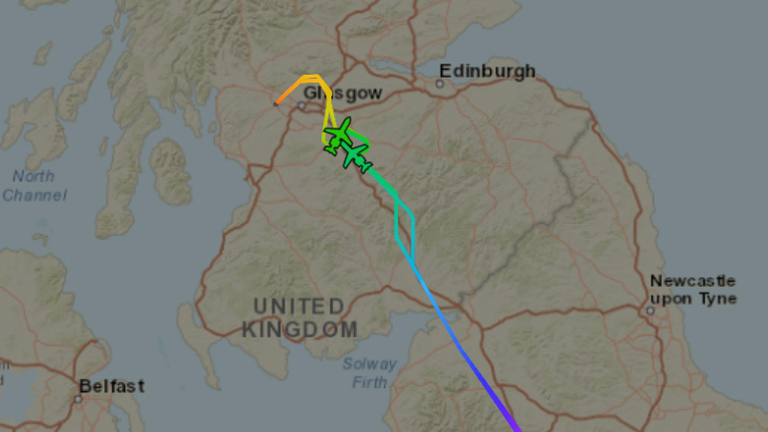 The jets were circling over Lanarkshire at around 10.15am.