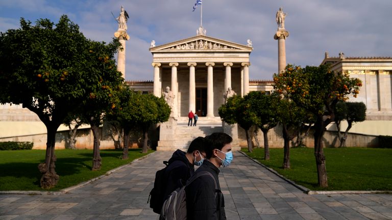 Roughly a third of Greece&#39;s population remains unvaccinated. Pic: AP