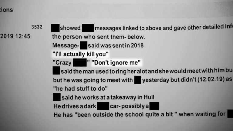 A school log noted a death threat sent to Anna