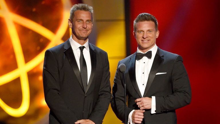 Ingo Rademacher (L) and Steve Burton (R) have opposed vaccine mandates. Pic: AP