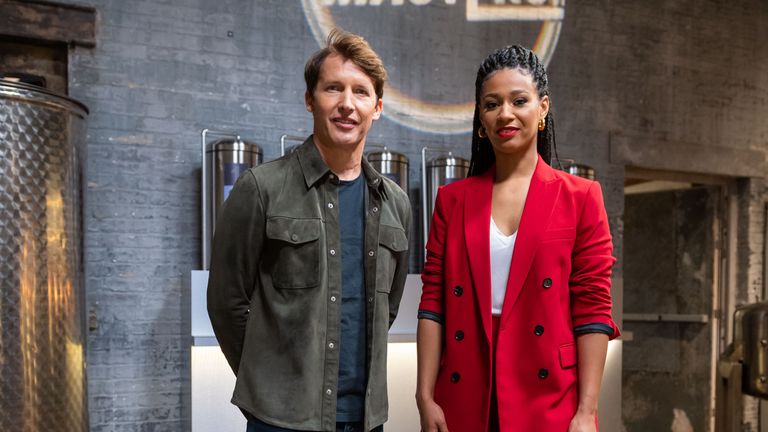 James Blunt and co-presenter Jegawaise
