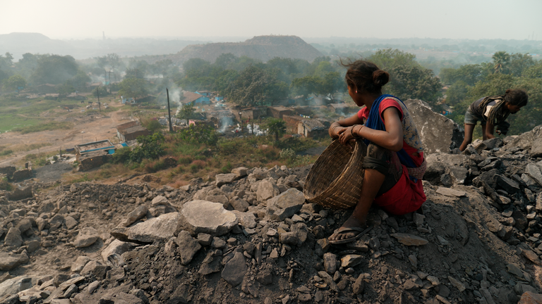 Veuillez garder le crédit Jharia est au cœur du charbon de l'Inde.  Pic Dean Massey