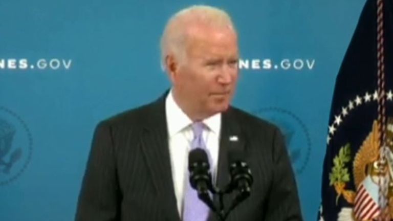 Joe Biden cracks a joke about being too busy to talk to Donald Trump
