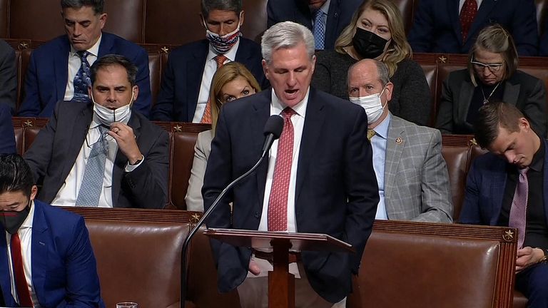Kevin McCarthy makes record breaking speech