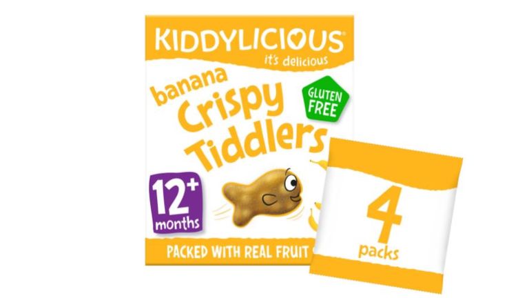 Kiddylicious Banana Crispy Tiddlers contient 59g de sucre pour 100g